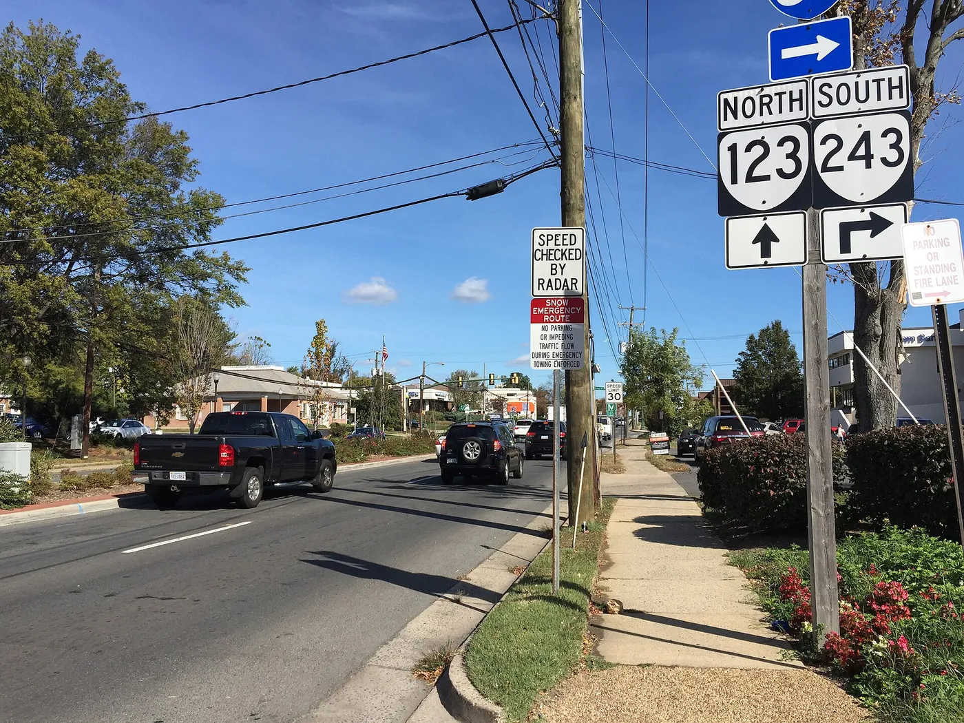 Maple Avenue at Nutley Street in Vienna