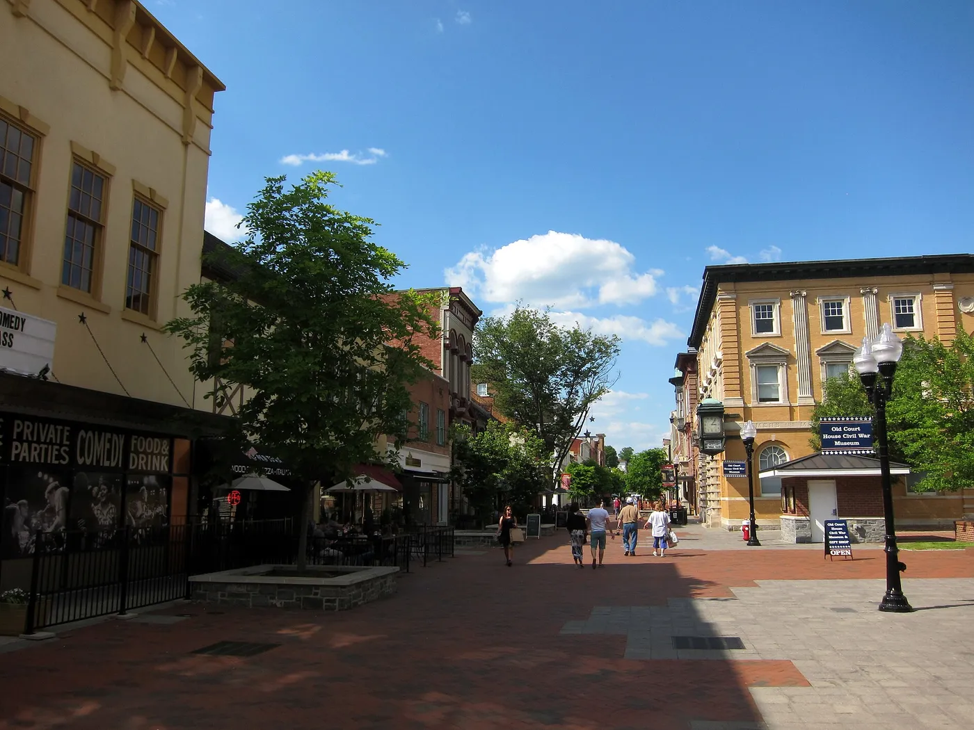The Loudoun Street pedestrian mall in Old Town Winchester